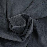 Velours polyester fines côtes gris acier
