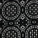Dentelle festonnée rosaces noir
