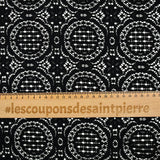 Dentelle festonnée rosaces noir