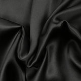 100% black silk satin