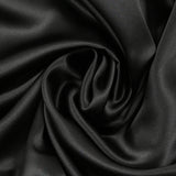 100% black silk satin