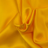 100% sunny yellow silk satin
