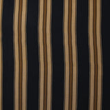 Viscose crepe with brown striped print on black background