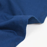 Jersey de coton flammé bleu foncé