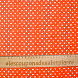 Algodón estampado corazón 5mm naranja