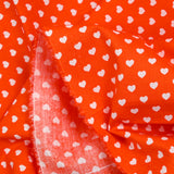 Algodón estampado corazón 5mm naranja