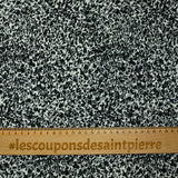 Satin polyester imprimé camouflage gris et noir