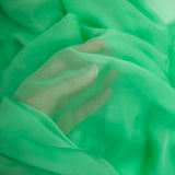 Mousseline 100% de seda verde
