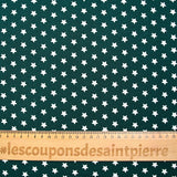 Algodón estampado estrellas 1cm verde bosque
