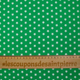 Algodón estampado estrellas 1cm verde