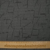 Maille Milano polyester Lurex pied-de-puce craquelé noir et blanc