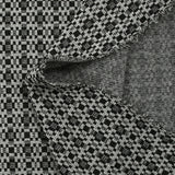 Milano malla poliéster Lurex gráfico cuadrado blanco y negro