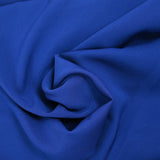 Crêpe de polyester bleu roi