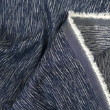 Jean's jacquard de coton et laine marine