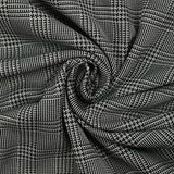 Black and white Prince of Wales polyester Milano knit