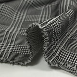 Black and white Prince of Wales polyester Milano knit