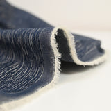 Jean's jacquard de coton et laine marine