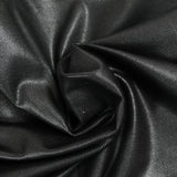Maille Milano polyester enduite argent fond noir