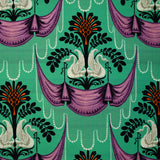Cotton threesome and viscose belt turquoise background