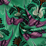 Cotton threesome and viscose belt turquoise background