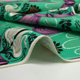 Cotton threesome and viscose belt turquoise background