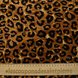 Camel leopard devoré velvet jersey