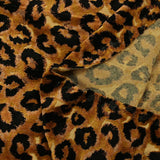 Camel leopard devoré velvet jersey