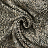 Tweed de coton et soie chevrons gris clair et écru