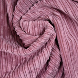 Velours côtelé fourré double face vieux rose