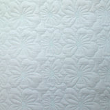 Double gaze matelassée fleurs bleu layette