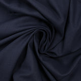 Voile de coton uni bleu foncé