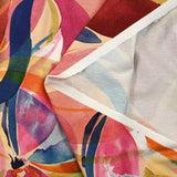 Jersey de viscose imprimé aquarelle multicolore fond beige