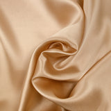 100% beige silk satin