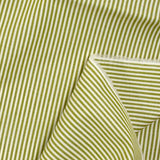 Coton fin tissé-teint Sophie rayé 2mm fond matcha