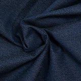 Jean's fin de coton et soie jacquard pointillé marine