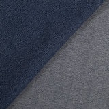 Jean's fin de coton et soie jacquard pointillé marine