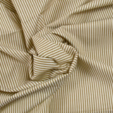 Coton fin tissé-teint Sophie rayé 2mm fond biscuit