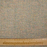 Laine mélangée bouclette pastel fond chevron écru et noir
