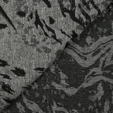 Jacquard de laine mélangée érosion animale noir et gris