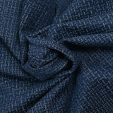 Jeans de algodón y seda de malla azul marino