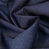 Jeans finos de algodón con lunares marino
