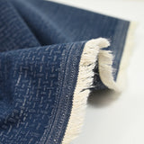 Jeans de algodón y seda de malla azul marino