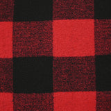 Red and black checked polyester wool