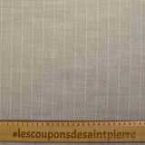Polyviscose and striped linen Maud Beige background