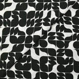 Viscose imprimée Bauhaus noir fond blanc
