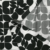 Viscose imprimée Bauhaus noir fond blanc