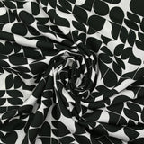 Viscose imprimée Bauhaus noir fond blanc