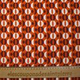 Retro printed viscose orange background