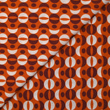 Retro printed viscose orange background