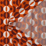 Retro printed viscose orange background